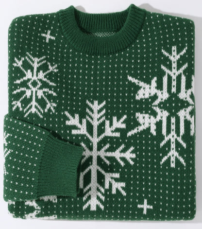 fasic Autumn And Winter Round Neck Christmas Print Sweater